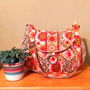 Vera Bradley Folkloric Quilted Saddle Up Cross Body